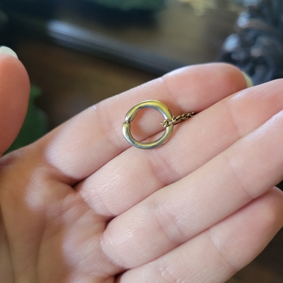 Madewell Necklace Organic Open Circle TARNISHED FADED - Picture 5 of 5